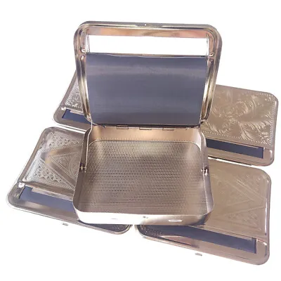 $6.99 • Buy SILVER AUTOMATIC ROLLING Machine Tin Box Metal Roller Cigarette Tobacco Roll