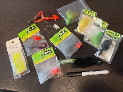 2311.007 -- DICK LEE & MR TWISTER Walleye & Bass Jigs -- Lot Of 10 • $12.50