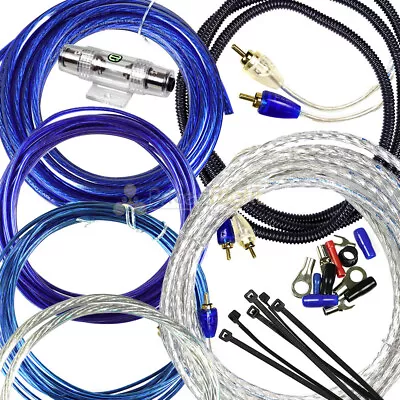 8 Gauge Amplifier Wiring Kit 400 Watts OFC Copper Wire Car Audio Install Amp • $17.95