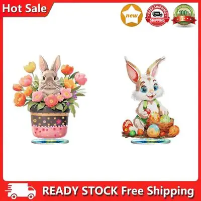 DIY Diamond Painting Desktop Ornaments Kit For Office Decor (Easter Egg Bunny) • £23.43