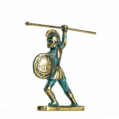 $55.90 • Buy Leonidas Statue Greek Spartan King Sculpture Solid Bronze Figure 4.2 Inches