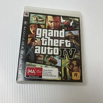 Grand Theft Auto IV PlayStation 3 With Map And Guidebook Preowned Free Postage • $11.92