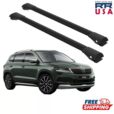 For Skoda Karoq Since 2017 Cross Bars Roof Rack Black • $129