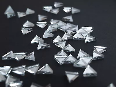 Mirror Art Craft Mosaic Tile Silver Acrylic Triangle • £4