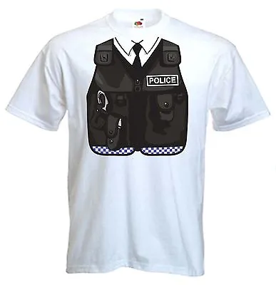 POLICE FANCY DRESS MENS T-SHIRT Stag Party Do Night  Costume Outfit • £12.95