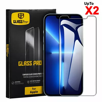 $5.95 • Buy Tempered Glass Screen Protector For IPhone 14 13 12 11 Pro Max 6S 7 8 Plus XR XS