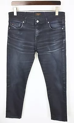 J. LINDEBERG Jay Mid-Rise Slim Fit Jeans Men's W34 L28 Whiskers Zip Fly Blue • $40.59