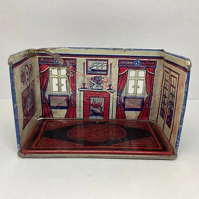 Marx Newlyweds 1930s Parlor Red Living Room Tin Litho Art Deco Dollhouse • $29.26