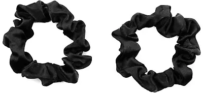 2x Satin Scrunchies SMALL SKINNY Hair Ties Girls Ponytail Holder Ponytail Bobble • £3.95