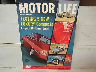 MOTOR LIFE August 1961: TESTS COMET S-22 CUTLASS TEMPEST SKYLARK FUTURA • $12.50