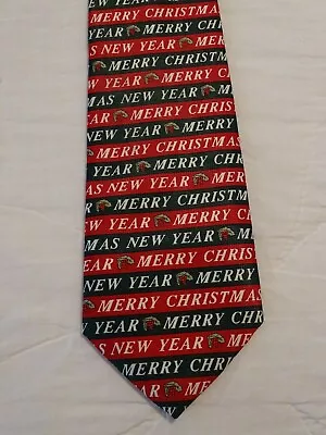 MERRY CHRISTMAS Tie Necktie Holiday Party 56  Long X 4  Wide Red Green • $12