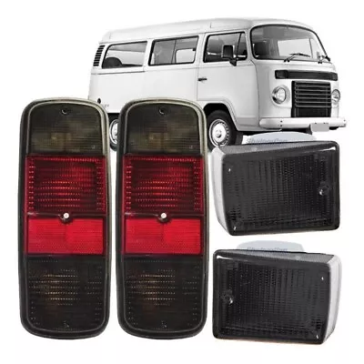 Set Tail Light Turn Lights Pair Volkswagen T2 Van Vw Kombi Bus 1972 - 1979 Smoke • $302.50