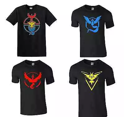 TEE Pokemon Go T-Shirt Team Valor Team Mystic Team Instinct Red Blue Yellow • $20.99