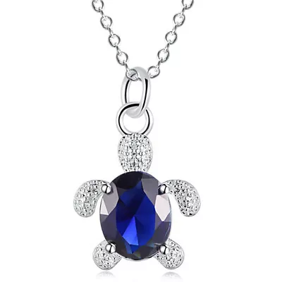 Hot Jewellery Top Grade Zircon Crystal Zircon Chain Turtle Pendant Necklace  • $1.64