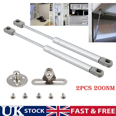 2X Cabinet Door Lift Up Hydraulic Gas Spring Lid Flap Stay Hinge Strut Support • £5.19