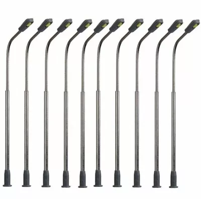 SET OF 10  Lamp Post Street Lights W/resistors N Scale USA SOLD/SHIP • $13.50