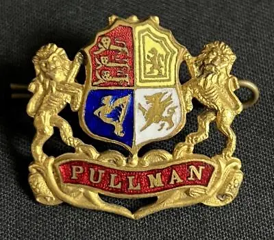 Pullman Railway A12 Maker L Simpson London Enamel Porcelain Original Cap Badge • £85