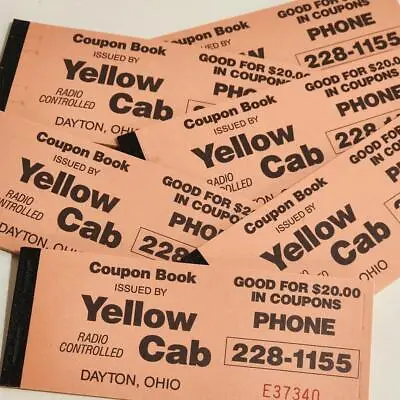 Vintage Yellow Cab Coupon Book Unused Taxicab Script Complete Booklet NOS • $5