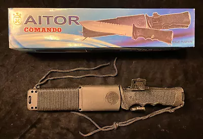 Aitor Commando Vintage Knife-Spain-Survival-Hunting W/Box-Old/Unused-sb • $225