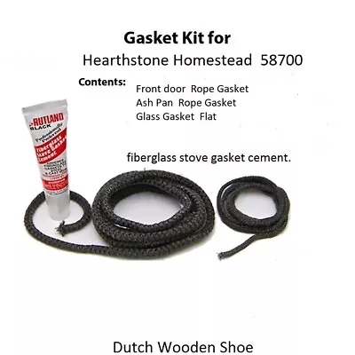 Hearthstone Homestead Wood Stove 5870  Doors & Glass Gasket Replacement Kit • $42.95