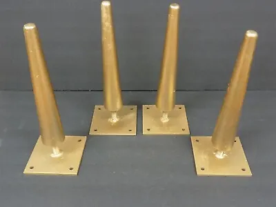 Set Of 4 Vintage Tapered Metal Table Legs Mid-Century Modern 9  W/Screw Plates • $50