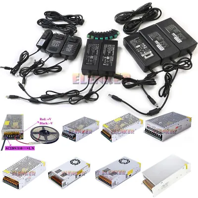 $6.99 • Buy 12V 2/5/8/10/20/30/50A Power Supply AC To DC Adapter For 5050 3528 RGB LED Strip