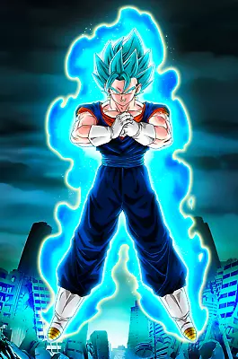 Dragon Ball Eager To Fight Vegetto Vegeta Goku 12inx 18in Poster Free Shipping • $9.95