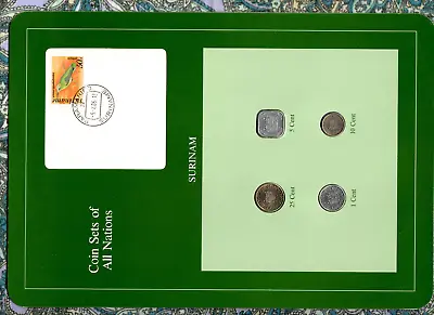 Coin Sets Of All Nations Surinam Suriname W/card 1982-1985 UNC 15 Cents 1982 • $8.40