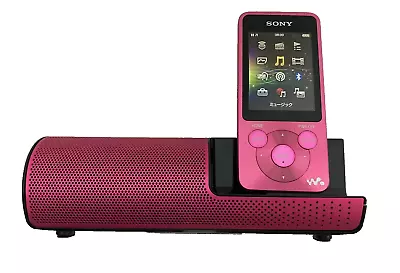 SONY Walkman MP3 Player RDP-NWT19 Pink 2012 Bluetooth Earphone W/Speaker Japan • $75