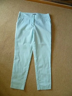 £4.99 • Buy Ladies George Size 8 Light Turquoise Blue Slim Leg Cropped Trousers