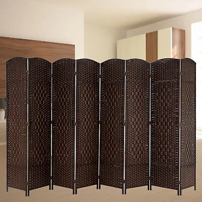 8 Panel Wooden Room Divider Screen Folding Portable Partition Divider Screen • $107.24