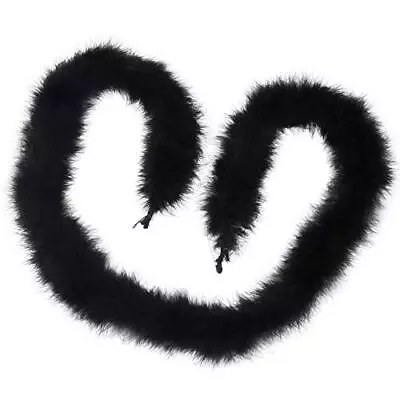 72  Long Fluffy Marabou Feather Boa For Women DIY Craft Home Decor 30g-Black • $20.37