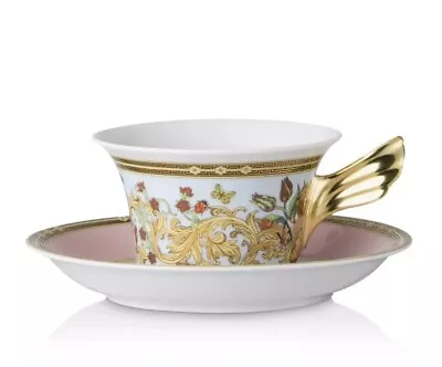 VERSACE Le Jardin De Versace Rosenthal Flat Cup & Saucer Set(s) Butterfly Garden • $180