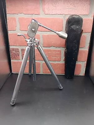 Vintage Vivo Camera Metal Camera Tripod Telescoping Length 11” To 40”+ Extended • $29.99