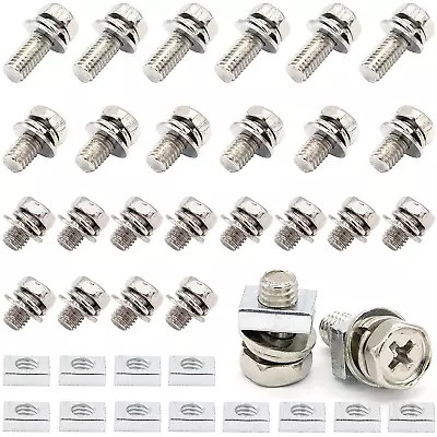 48 Pack Motorcycle Battery Terminal Bolts Screws Square Nuts Kit M6 X 10mm 12mm • $11.01