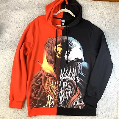 Marvel Venom Carnage Split Hoodie Mens L Sweatshirt Red/Black Size LARGE • $49.50