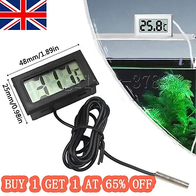£3.01 • Buy Digital LCD Thermometer Temperature Meters Gauge With Waterproof Sensor Probe