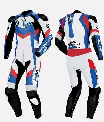 Bmw Suit Motorrad Motorbike Leather Motorcycle Suit Leder Bikers Suit White Blue • $321.06