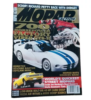 Mopar Action Magazine February 1996 700HP Viper GTS-R King Of The Street 73 Cuda • $5.97