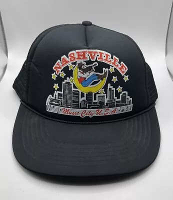 Vintage Nashville Music City Trucker Hat Rare Cool Graphic • $30