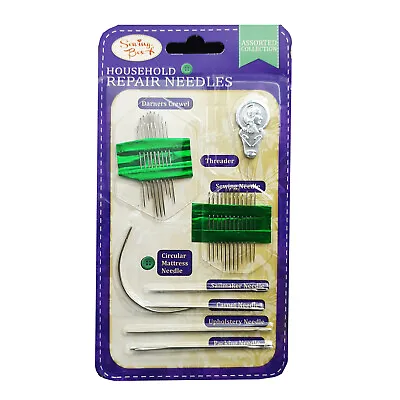 27pc Sewing Needles Repair Kit Upholstery Carpet Leather Curved Canvas UK SHOP • £2.40