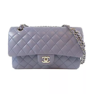 CHANEL Quilted CC SHW Classic Chain Shoulder Bag A01112 Lambskin Leather Purple • $4004