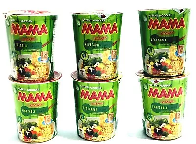 Mama Vegetable Instant Noodles 2.47 Oz X 6 Cups ~ US SELLER • $19.99