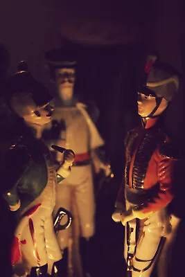 £149 • Buy 3x Vintage Capodimonte Style Military Napoleonic Era Porcelain Soldier Figurines