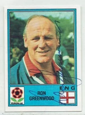 RON GREENWOOD Signed 1980 Panini Europa 80 Sticker #116 ENGLAND Manager • £9.99