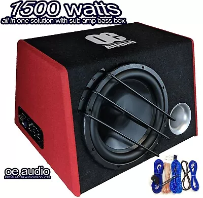 12 Inch Active Bass Amplified Active Subwoofer Box 1500watts UPGRADED NEW. • £149.99