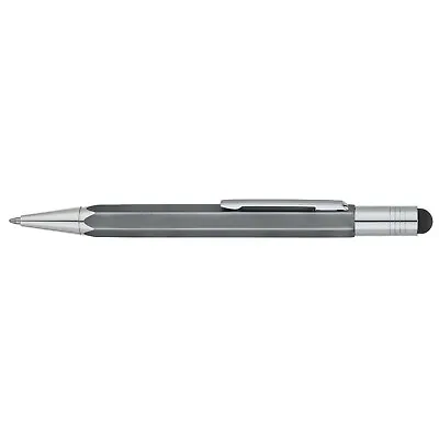 Terzetti Hexagon Grey Heavy Metal Ballpoint Pen W/ Conductive Tip+pouch • $8.99