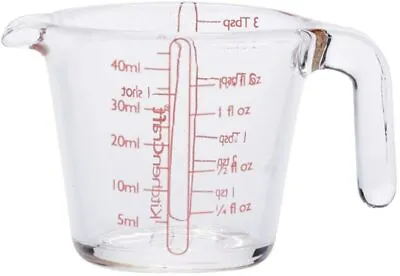 KitchenCraft Glass Mini Measuring Jug 50ml - Teaspoon Shots Fl Oz Tablespoon • £6.50