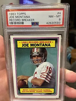 1983 Topps Joe Montana Record Breaker #4 PSA NM-MT 8 • $19.99