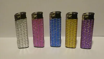 £3.30 • Buy 5 X  SHINY  LIGHTERS DISPOSABLE  ELECTRONIC  LIGHTER  6  DESIGNS TO CHOOSE
